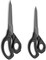 2 Pack Sewing Fabric Scissors: Titanium Coated Forged Sharp Heavy Duty Shears All Purpose for Tailor Dressmaking Crafting Cutting Clothes Leather, 8.5" & 9.5", Black